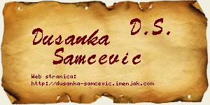 Dušanka Samčević vizit kartica